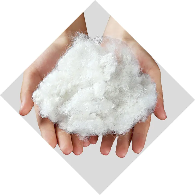 High Density Soundproof Fiber Three Dimensional Siliconised Cotton Recycled Polyester Staple