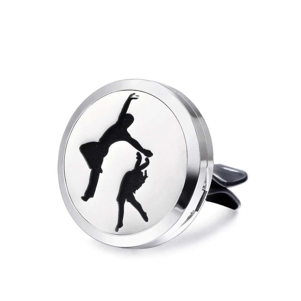 Stainless Steel Hollow Dancer Car Air Conditioning Perfume Box Aroma Diffuser Box