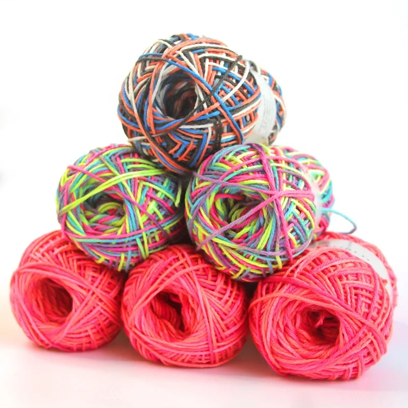 Wholesale High-quality Space Dyed Crochet Yarn Hand Knitting Bikini Sweater Colorful Acrylic Fancy Yarn