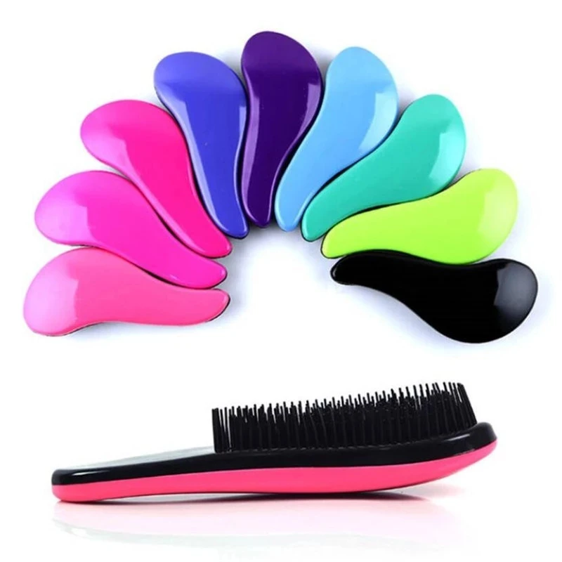 Custom logo Detangle Hair Brush Salon Hairstyles Comb Wet Dry Scalp Massage Brushes