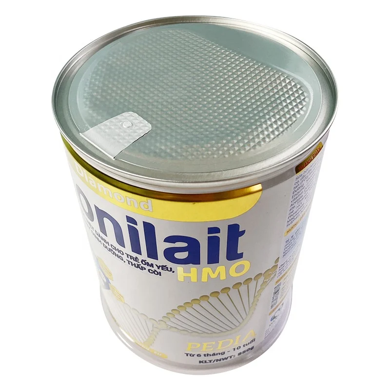 Custom Airtight Milk Powder Packing Tin Cylinder Coffee Bean Tea Jar Tea Baby Milk Powder Box Food Safe Round Metal Tin Plate