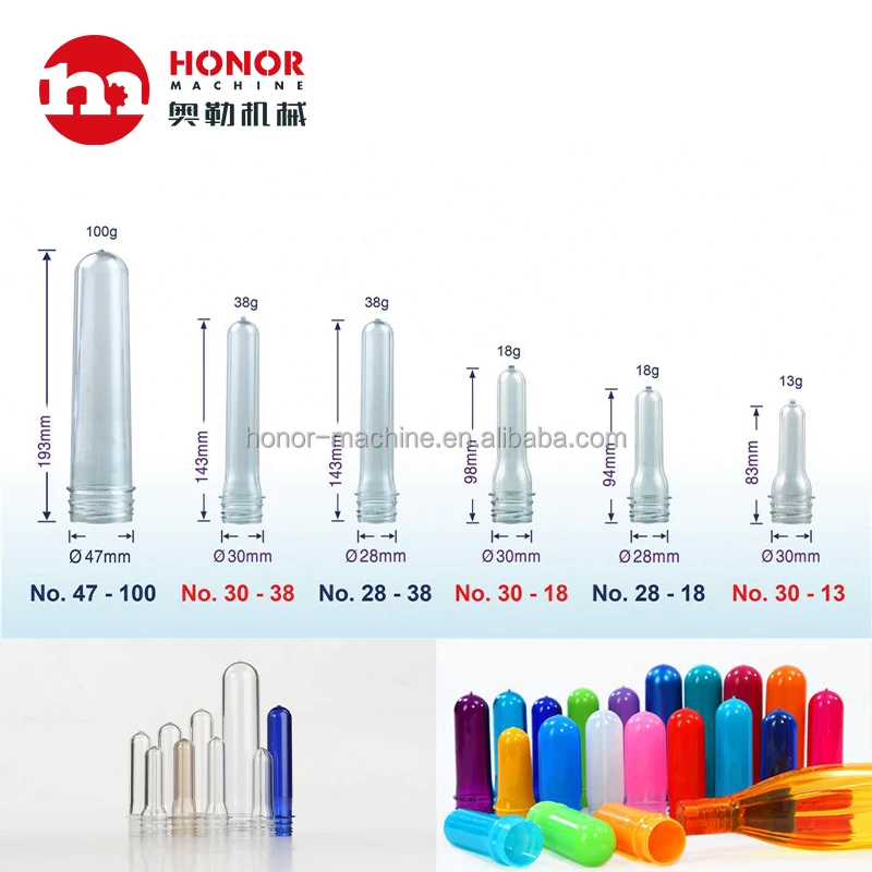 26mm 28mm 38mm PET Preform / Bottle Perform