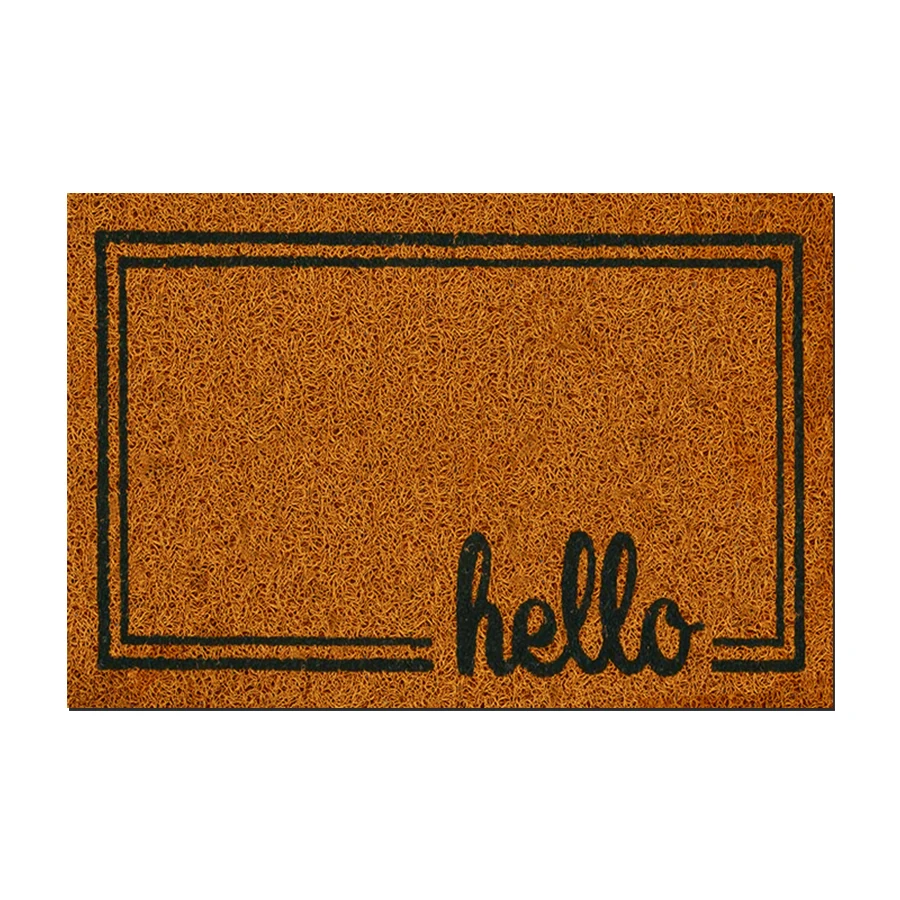 Durably Washable Artificial Coconut  Puzzle Design Outdoor Doormat for Home Hotel Easy to Maintain Door Mat Modern PVC