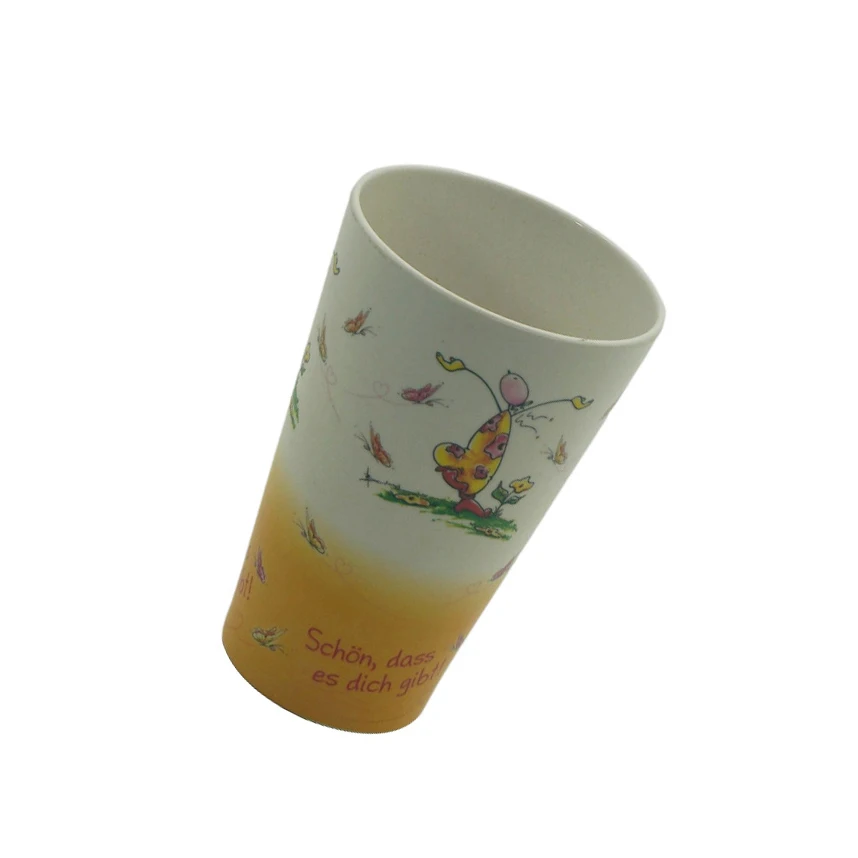 Manufacturer Promotional Reusable 350ML Bamboo Fiber Coffee mug Custom personalised bamboo coffee cup