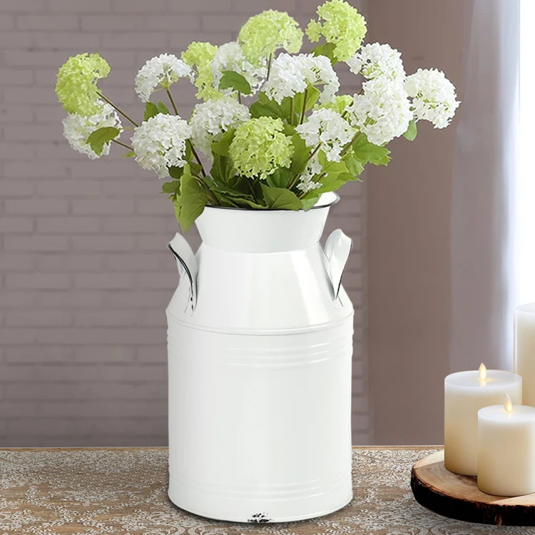 Metal Galvanized Milk Can Milk Pot Flower Jug home decorative nordic style  simple design handle container packing/giftpacking
