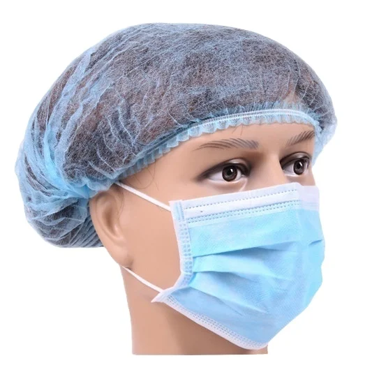 Non woven cap Medical Nonwoven Disposable  caps surgical head caps