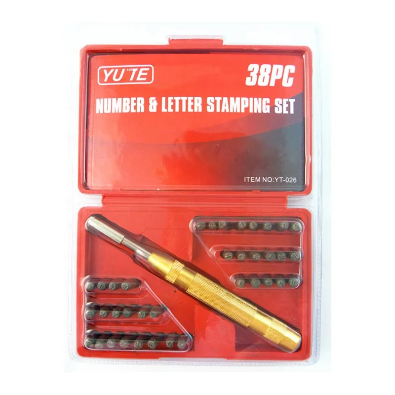 Factory supply 38PCS 4MM blacked number punch ,letter hole punch