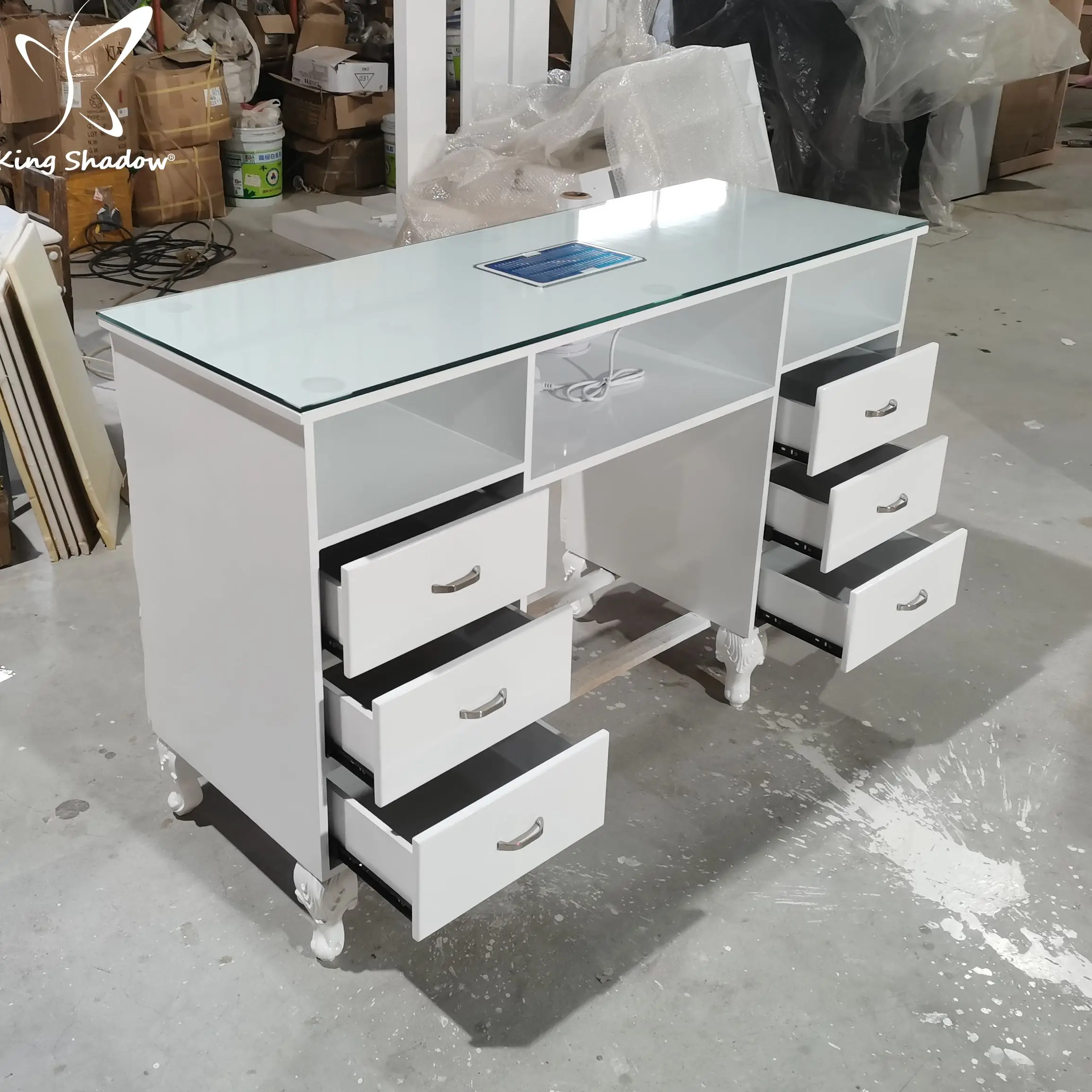 North European style nail salon furniture cheap nail table manicure table manufacturer