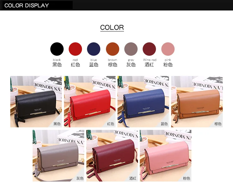 Women Wallet Set Retro Luxury PU Leather Clutch Long Wallets Leather Bloing Tri-fold card Holder Wallet Letter Purse
