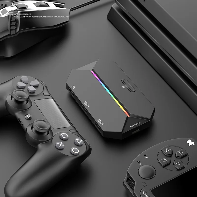 ZIYOULANG G6L game converter RGB light Gamepad keyboard and mouse converter for Switch Xbox PS4 5