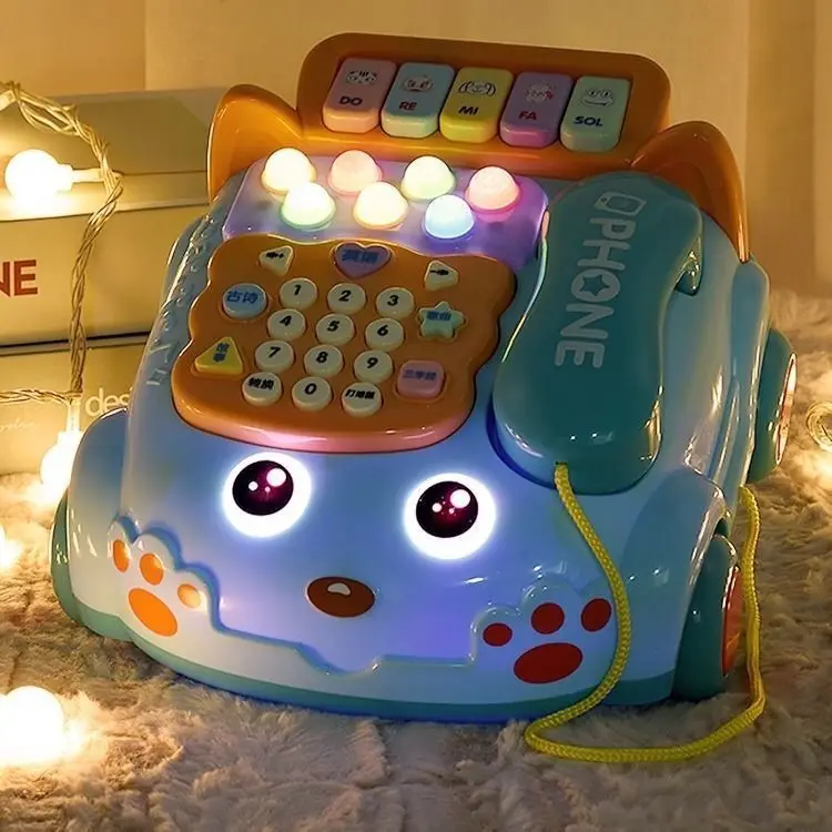 Hot-selling Infant Early Educational Multifunctional Whack A Mole Game Cute Virtual Telephone with Music Toy