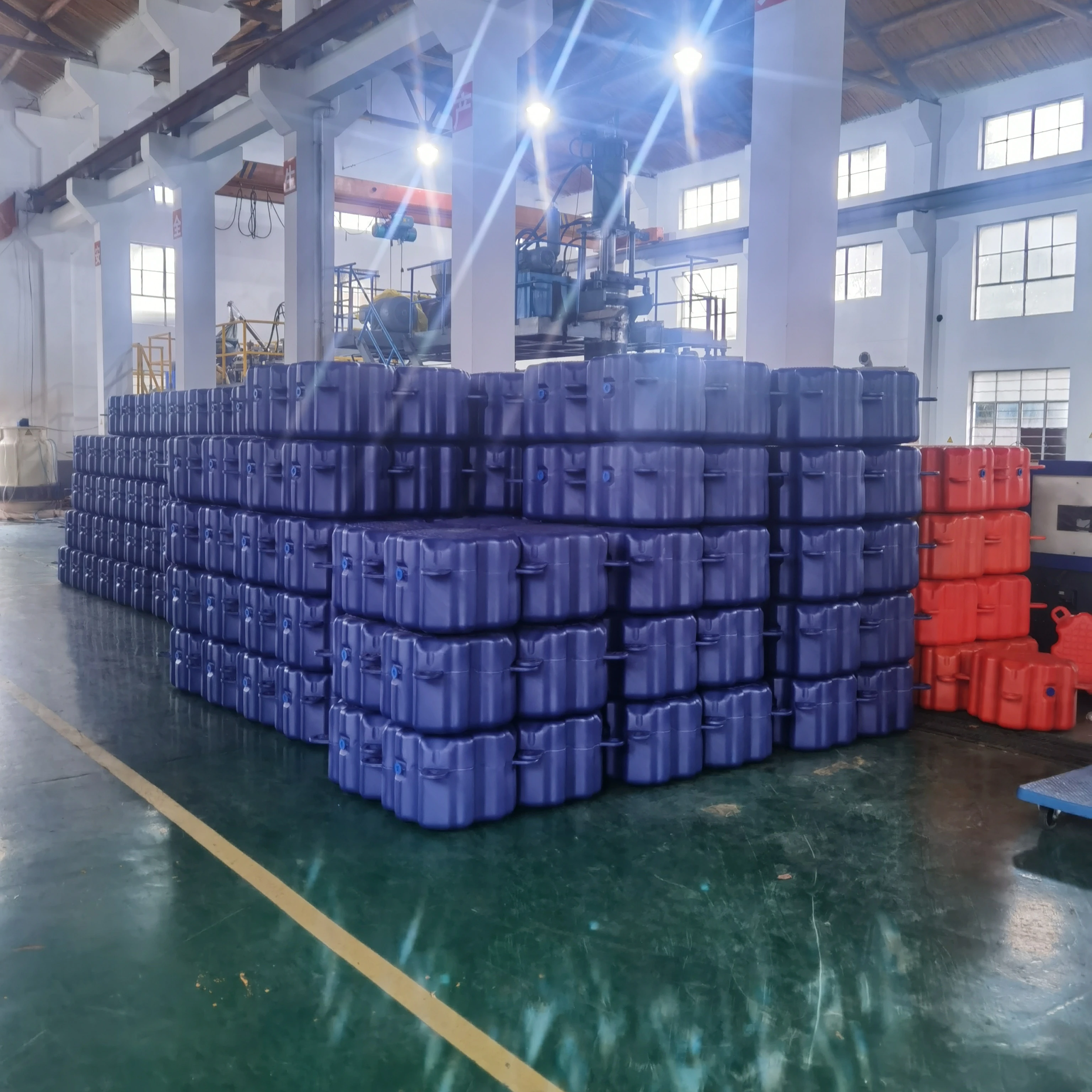 Factory made floating plastic platform cube used boat  modular marine plastic floating pontoon bridge