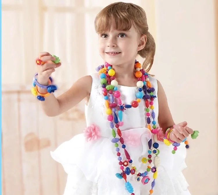 Kids Diy Jewelry Kit for Necklace and Bracelet Art Crafts Gift Toys Assorted Shape Fun Jewellery Diy Jewellery Kits