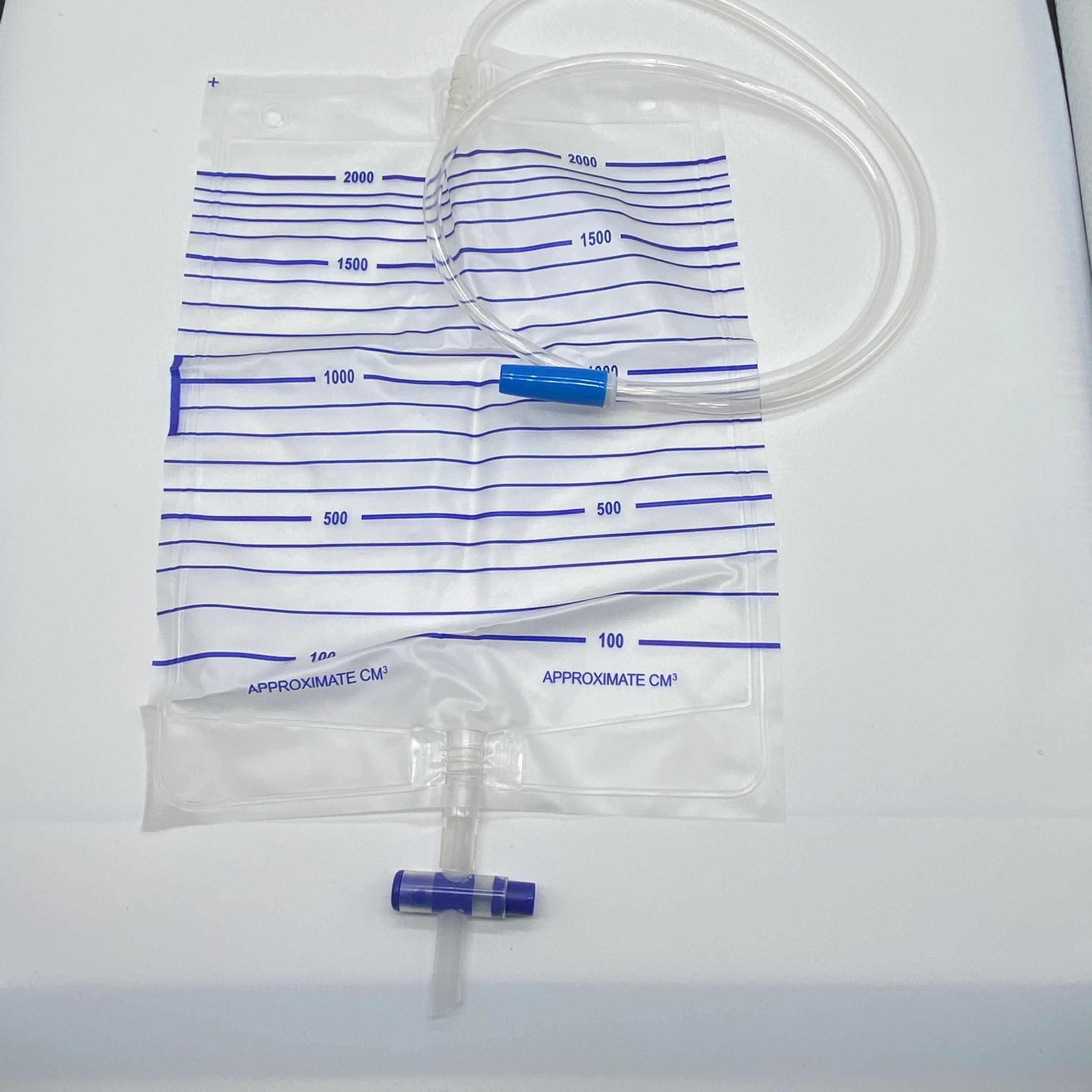Disposable anti countercurrent drainage bag medical urine bag 2000ml