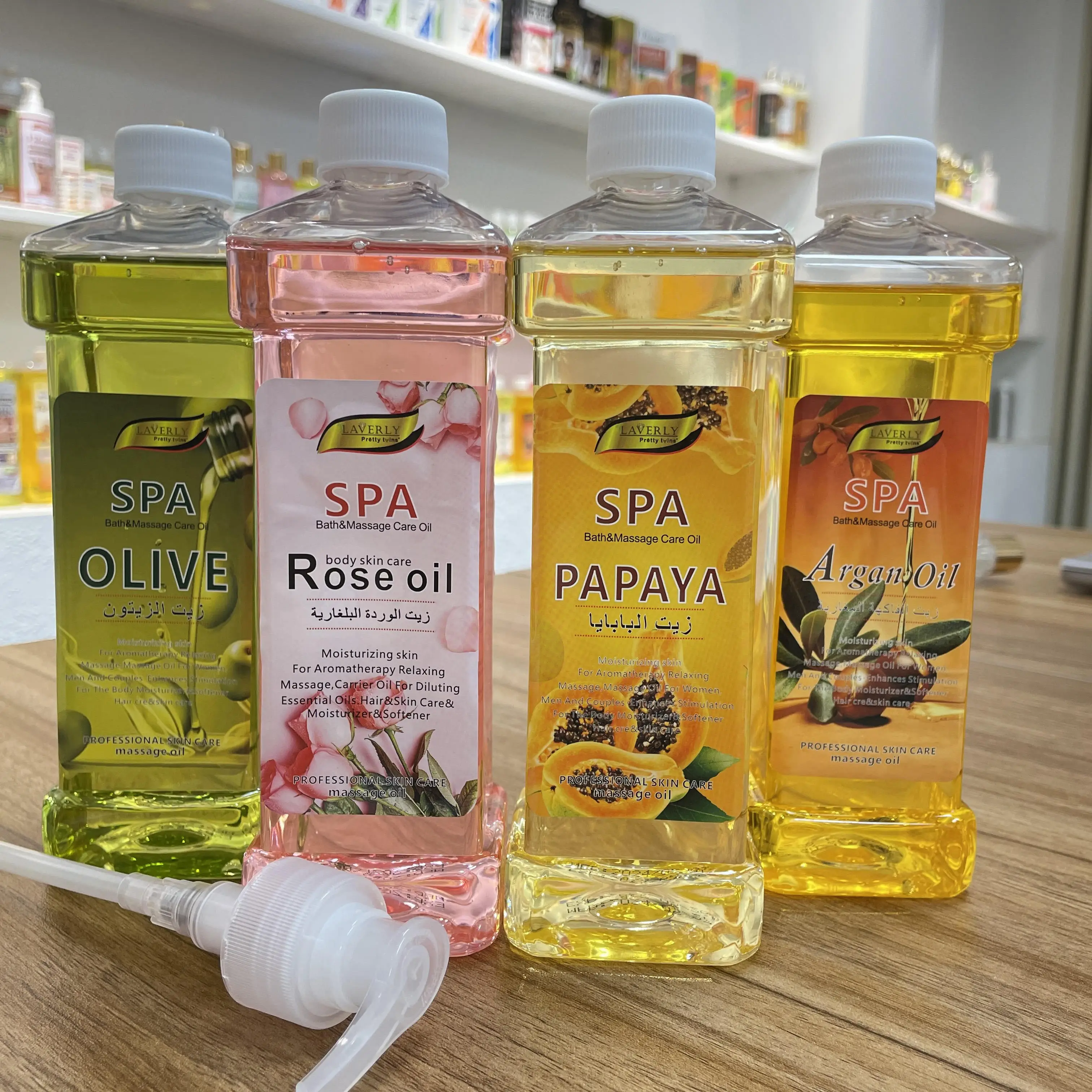 Hot sell stock 1000ml essential oil 100% nature essential oil shea and cocoa brightening oil for body moisture massage
