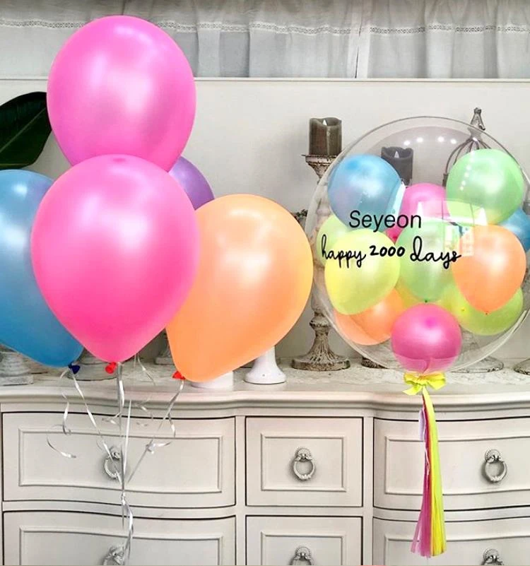 New Custom Logo Clear Glowing Globos Flashing Lights Up Led Balloon With Light