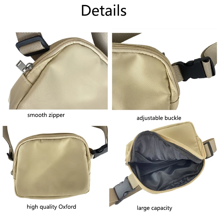2023 fashion new waterproof sports nylon waist bag Customized Color and logo Lulu Belt Bag