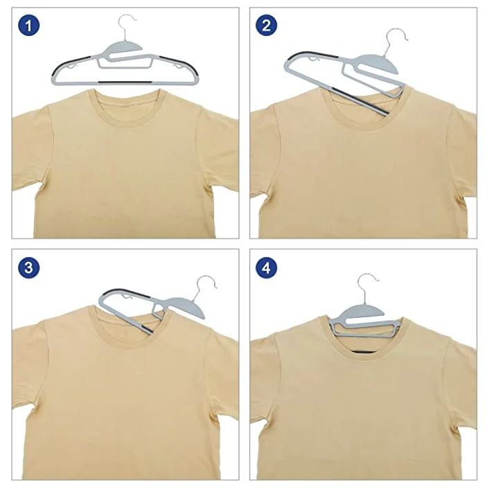 Premium Quality Plastic Suits Hangers Heavy Duty S-Shaped Opening Non-Slip Durable Thickness Space Saving, 360 Swivel Hook