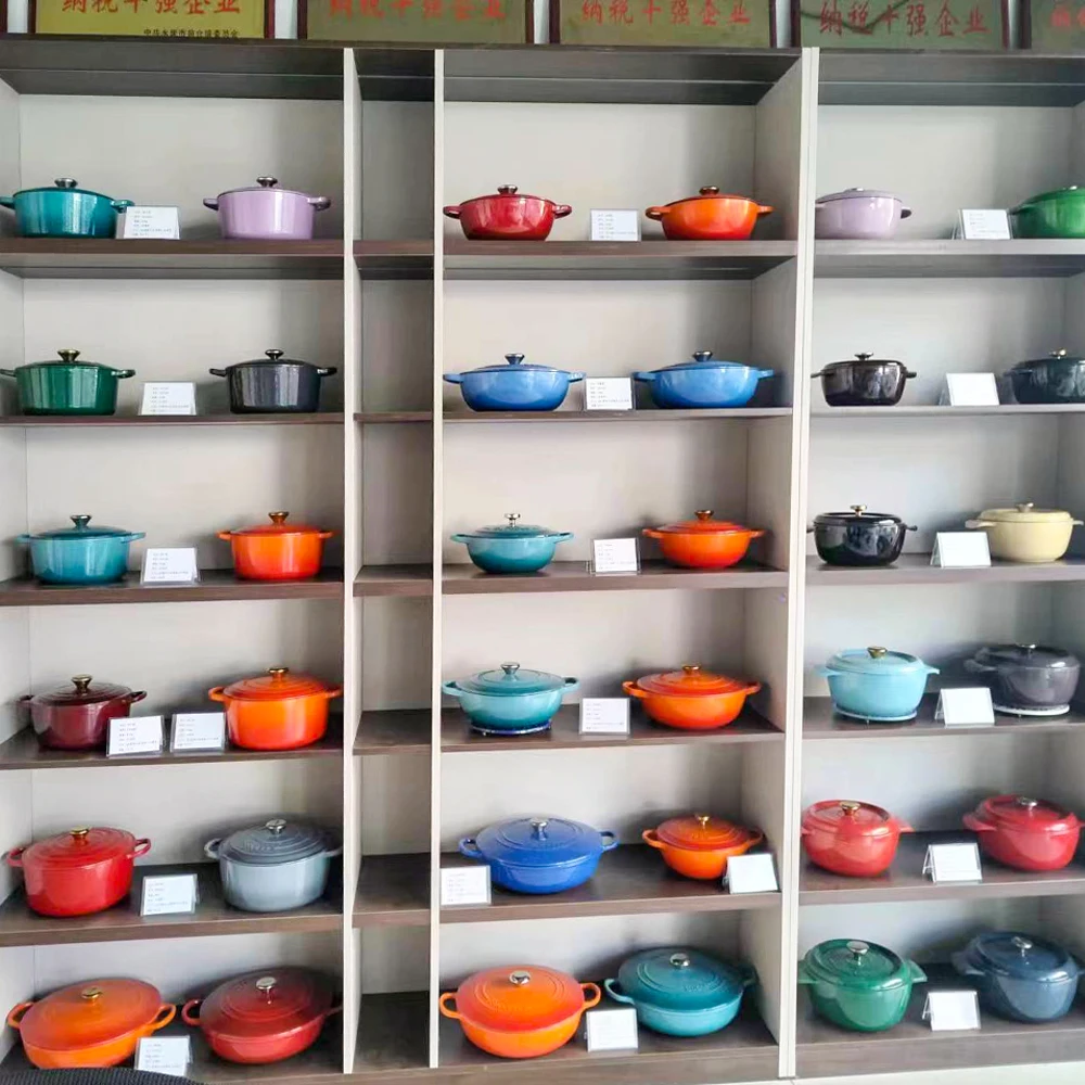 Factory Stock 2L Cookware Cast Iron Kitchenware Non Stick Enameled Dutch Oven