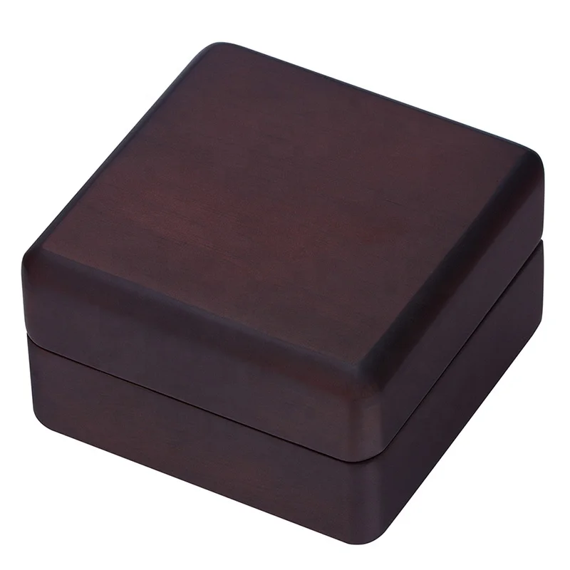 Luxury Cufflinks Gift Box 1 pair Capacity Jewelry Storage Box High Quality Painted Wooden Box Authentic 80*80*46mm