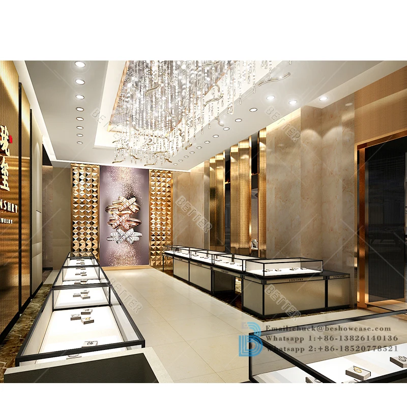 Customized High-end jewelry display cabinet jewelry display counter jewelry showcase