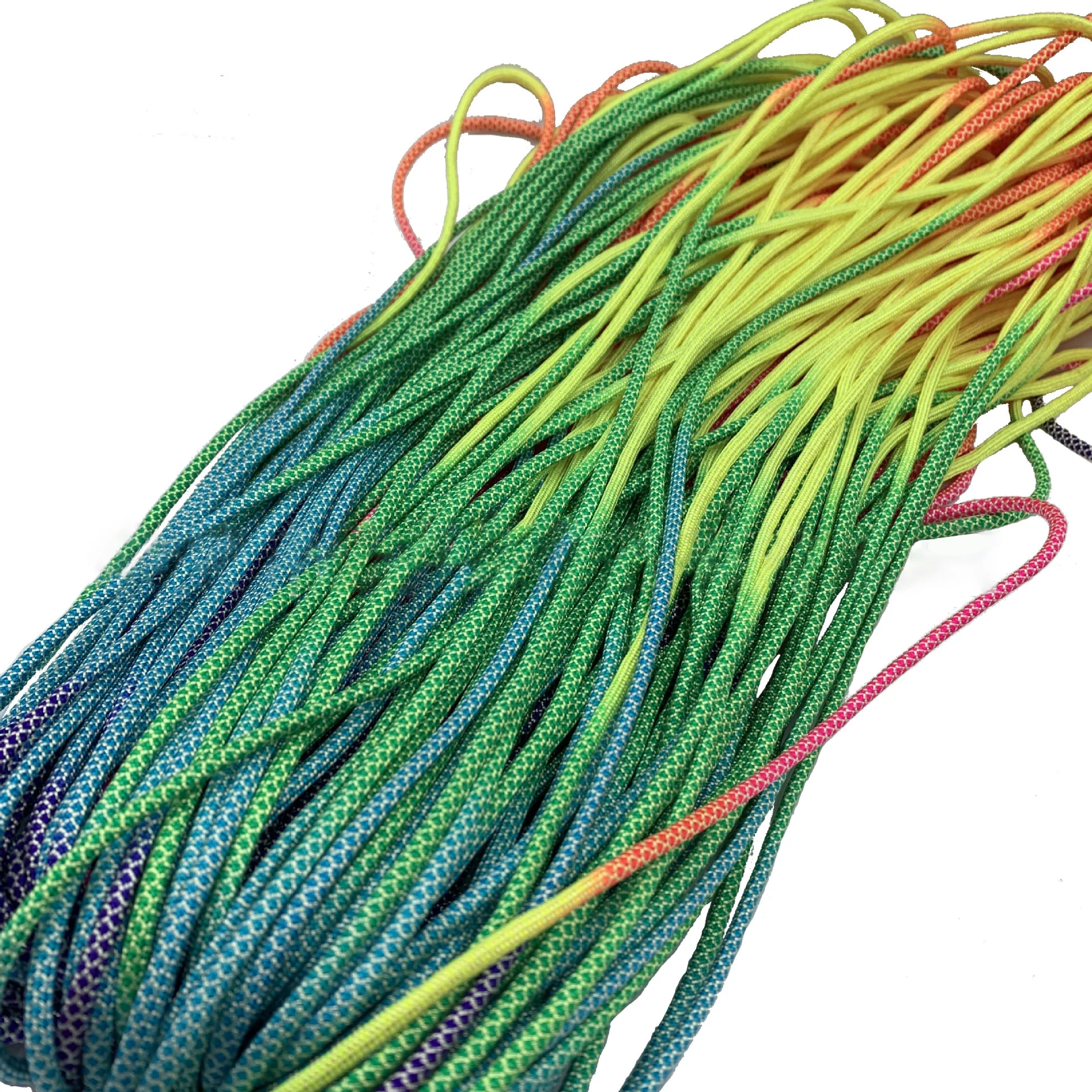 4mm Shoelace Round Dyed Color Shoe Lace Rainbow Shoe Rope Custom Metal Tips