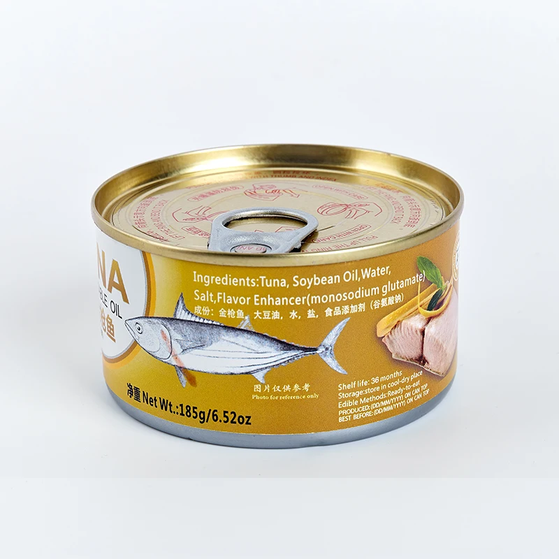 Canned Seafood Supplier Tinned Fish Canned Tuna Fish For Sale  in Oil/ in Water 185g