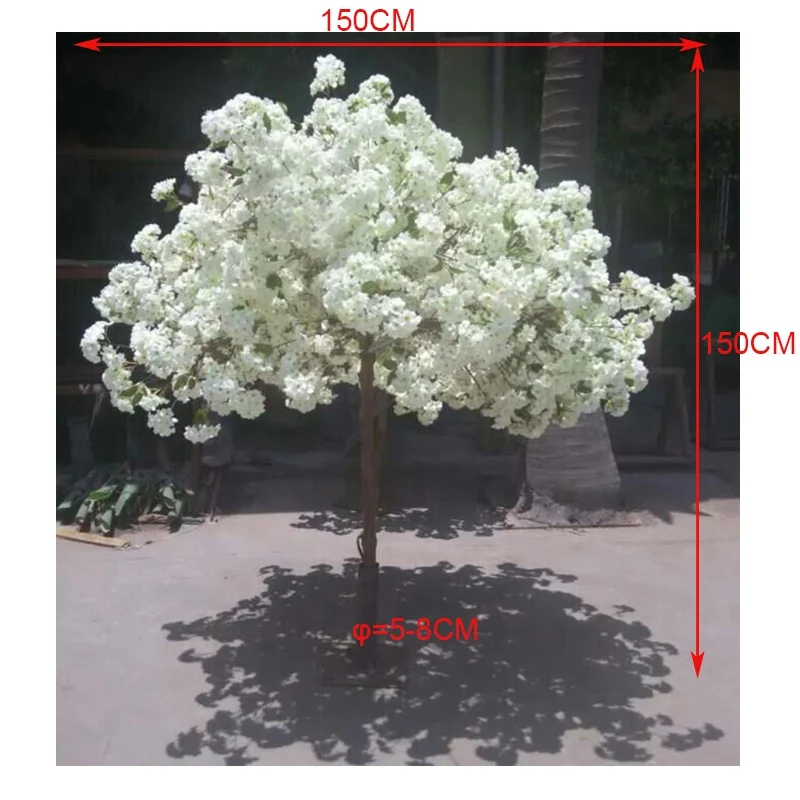 wholesale mini artificial white cherry blossom tree for home decoration