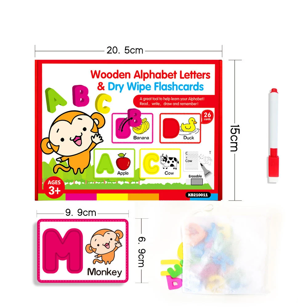 IN STOCK English Letters Toys Matching toy Preschool words Spelling Game Wooden Alphabet Letters Flashcards
