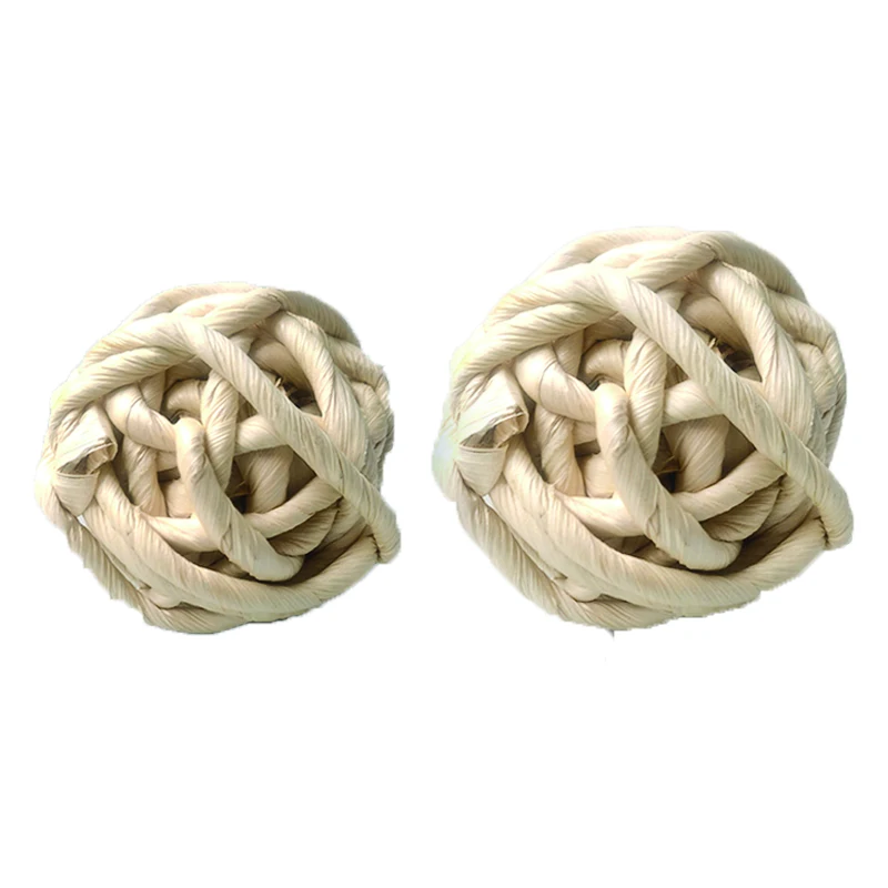 Wholesale Hand Knitting Grass Ball Pet Toys 7CM Rabbit Squirrel Hamster Parrot Toys Rattan Ball