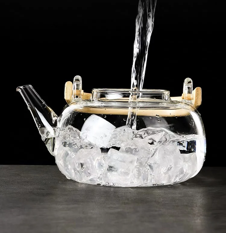 900ml Borosilicate Glass Teapot With Glass Lid Large/Big Tea Jug Glass filter