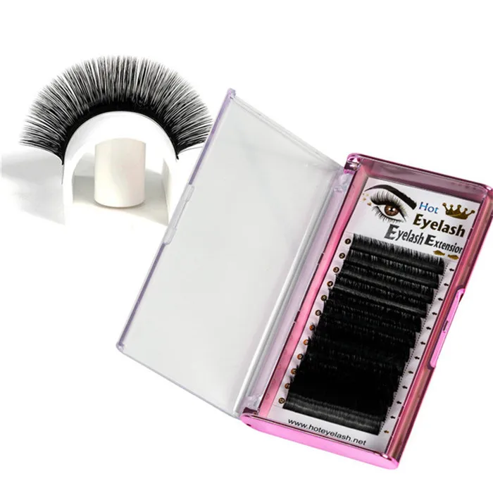 
 Бесплатный образец, корейское двустороннее наращивание, цветные фиолетовые ресницы  