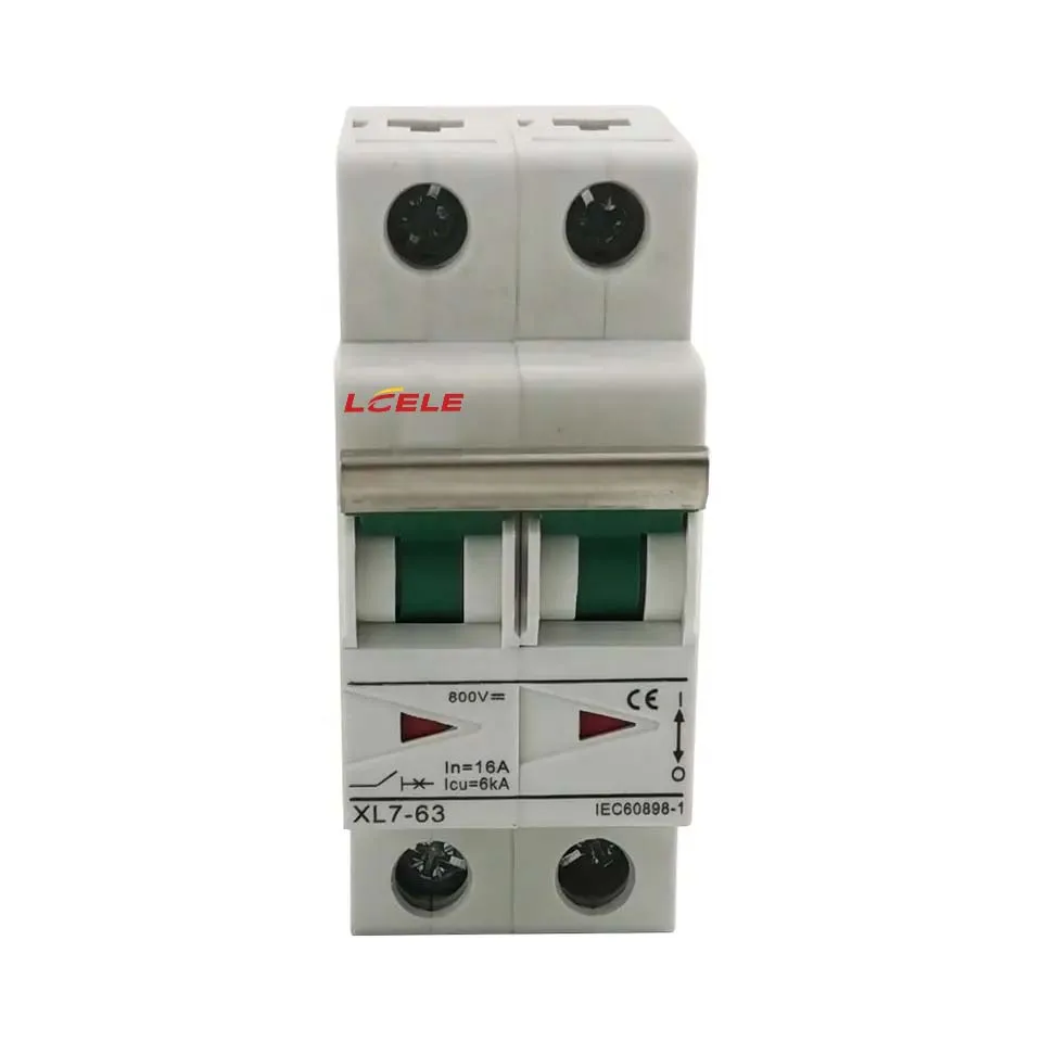 L7-63 Series 400V Miniature Circuit Breaker Over-voltage Protection Circuit Breaker AC 2 Pole 63A MCB