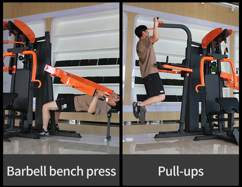 3 Station Mutli Function Home Gym Equipment Weight Exercise Muscle Cable Crossover Training Machine