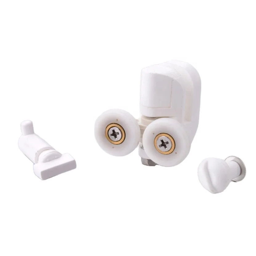 Хорошо-образные «Большое горлышко» Пластиковые Двойные ролики для душевой двери шарикоподшипники шкив колеса