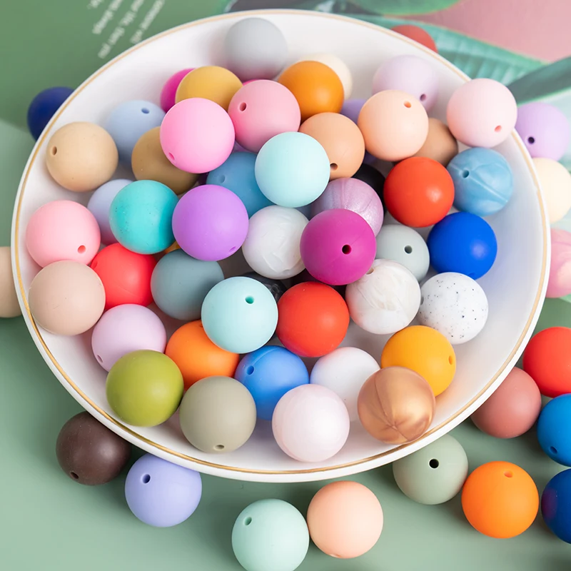 2024 new custom safe Material Silicon Babay Teething Beads Perles Pour La Fabrication De Bijoux