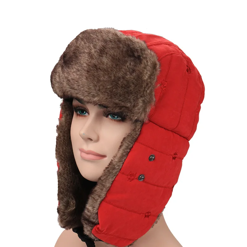 Factory Fashion Waterproof Winter Faux Fur Trooper Trapper Hat Warm Winter Hats Hunting Hat with Mask Ear Flaps
