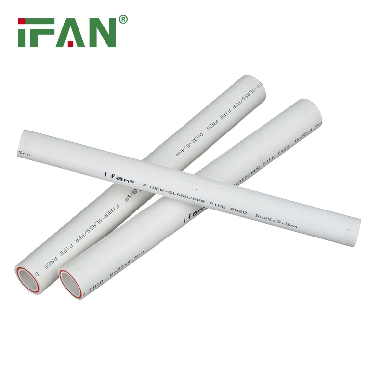IFAN Manufacture Polypropylene Pipe EN 15874 Customized Size Fiber Glass PPR Pipe  For Home Plumbing Water Use