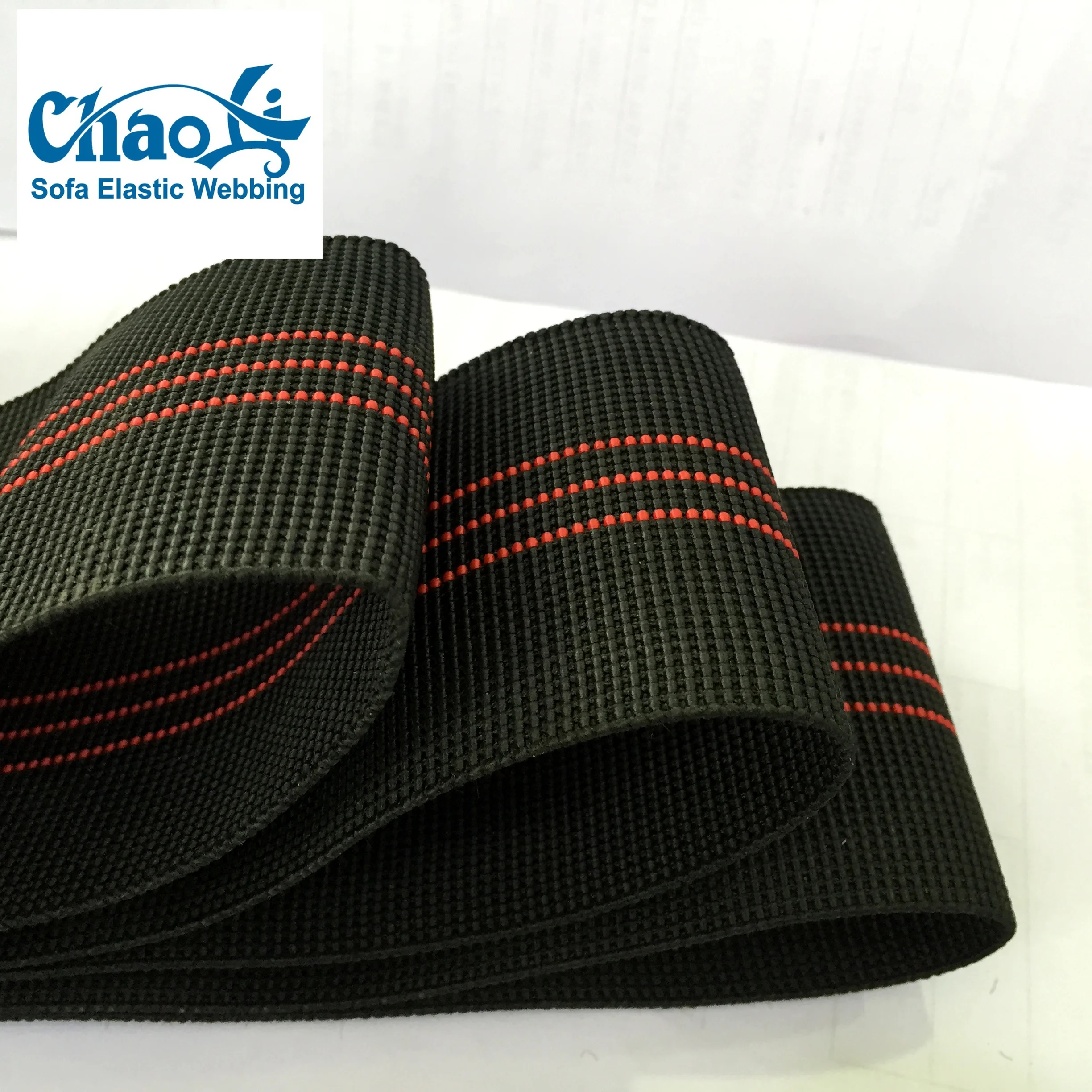 70mm black Sofa elastic webbing for seat