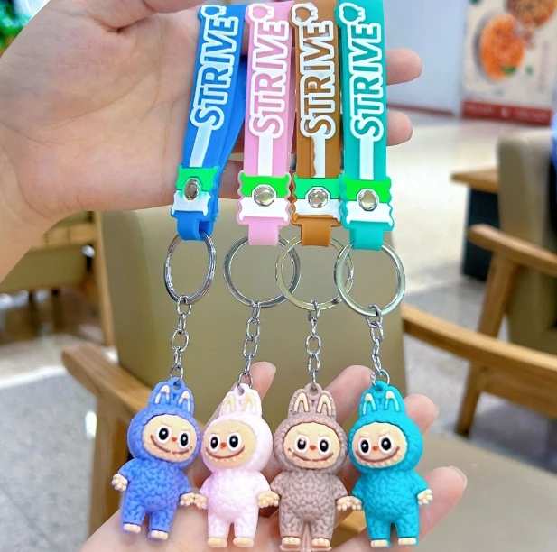 labubus little sheep keychain Italian silicone doll pendant car key chain accessories arcade claw machine