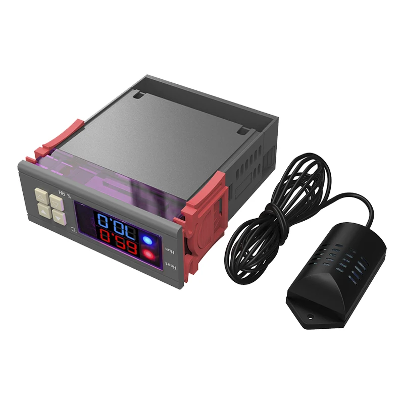DC12V-72V AC110-220V SHT2000 двойной цифровой влажности Регулятор температуры Датчик реле термостат охладителя