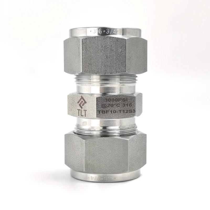 Pipe Fitting connector ss 316 Stainless Steel Tube Fitting Swagelok Tube Connector ferrule fitting