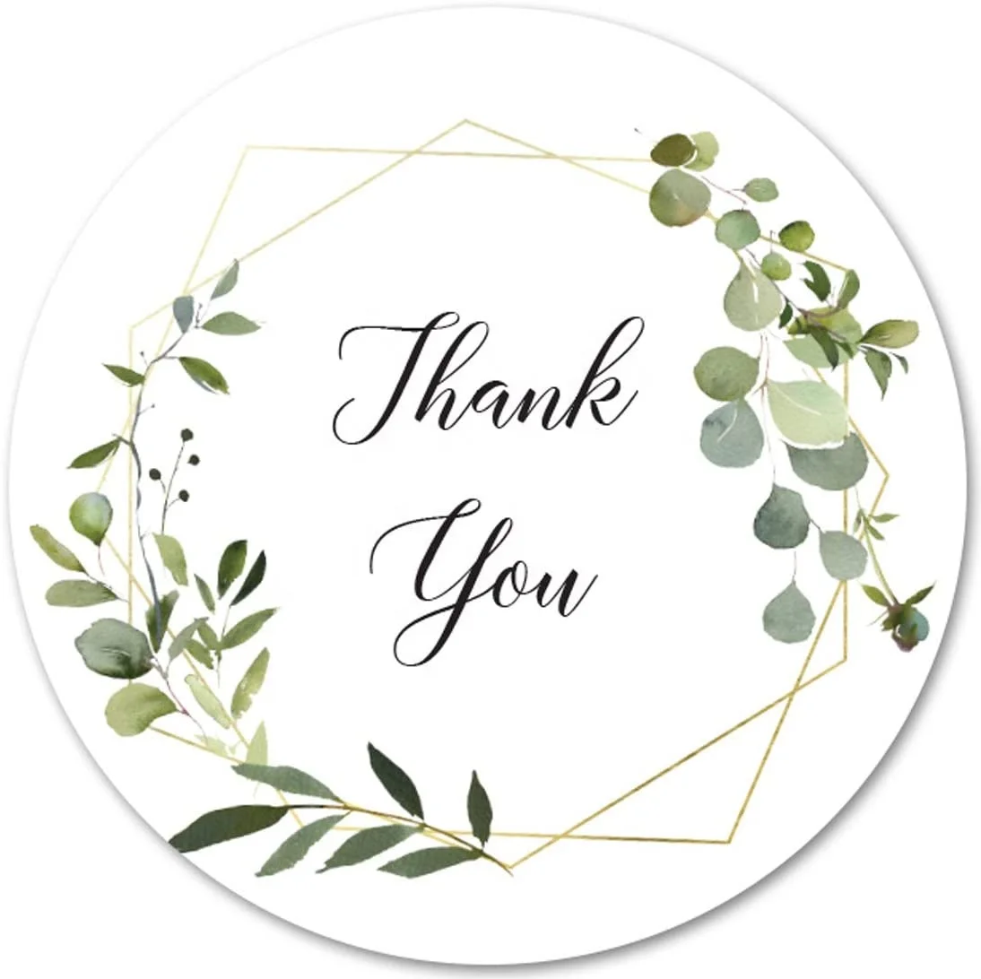 OEM succulents decorative label sticker thank you stickers for bags boxes