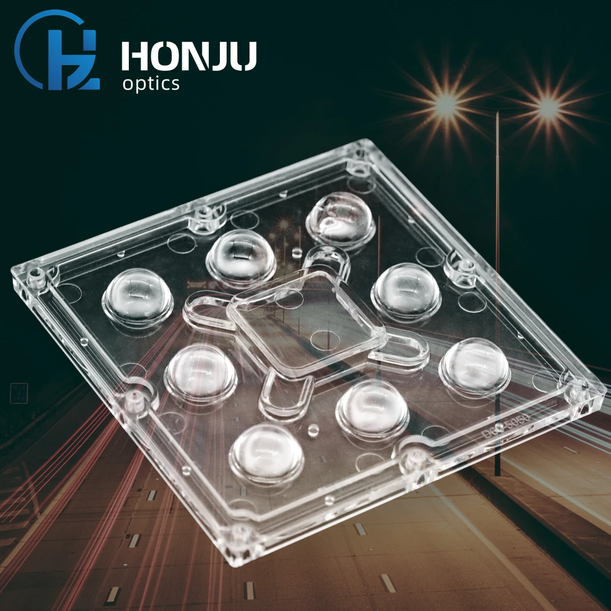 HONJU 60-градусный светодиодный уличный световой объектив с 8 бусинами для 5050 модуля объектива наружного пластикового светодиодного оптического света