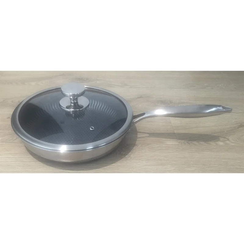Africa hot sells best price manufacturer 2PCS Stainless Steel Cooking Wok frying pans Saucepan nonstick Logo OEM