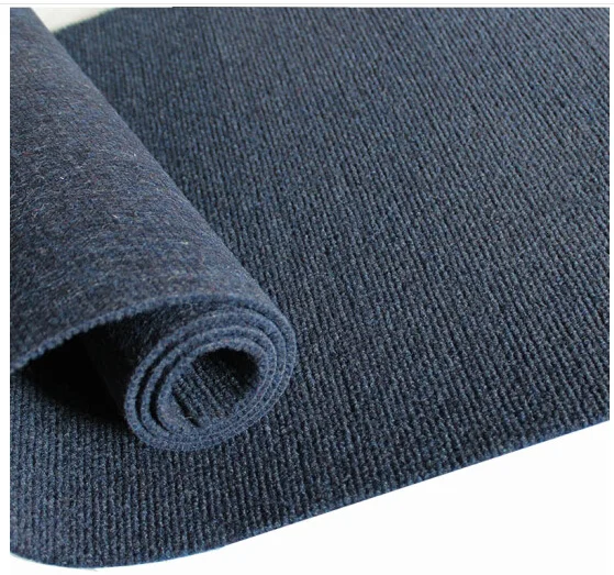 Factory direct sale  wholesale high quality Non woven needle punch plain ribbed exhibition carpet