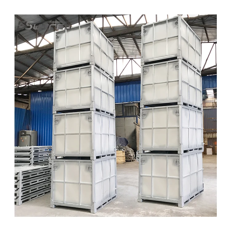 Environmentally friendly Transport reusable foldable save space steel tank foldable pallet