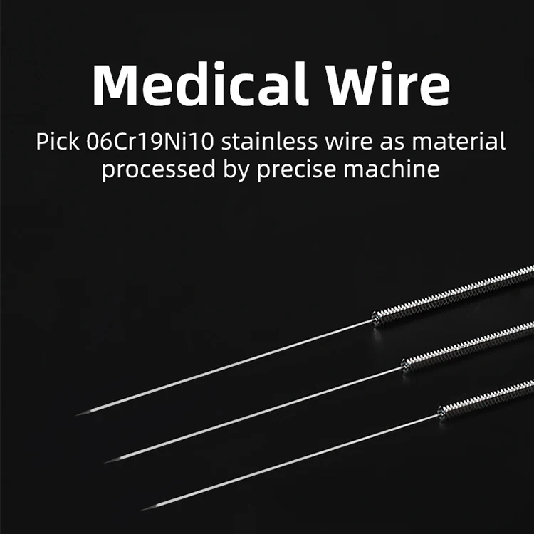 Hot Selling 0.12mm facial wabbo acupuncture beading needles stainless steel seed beads pin chain earrings for dr pen a7