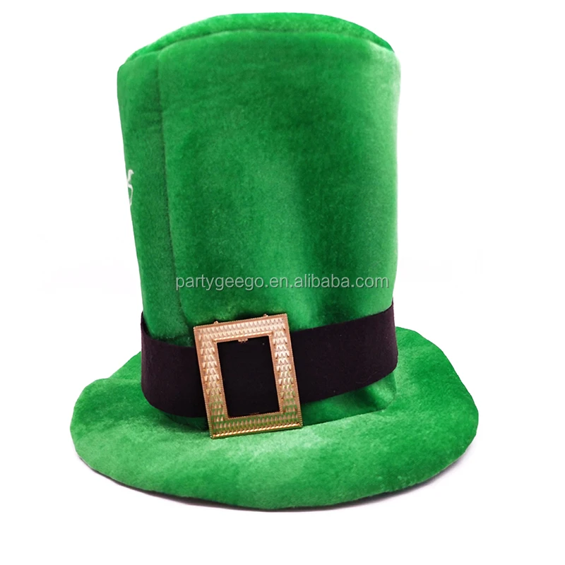st patrick funny new design jester irish hat carnival party ox horn costume velvet hat