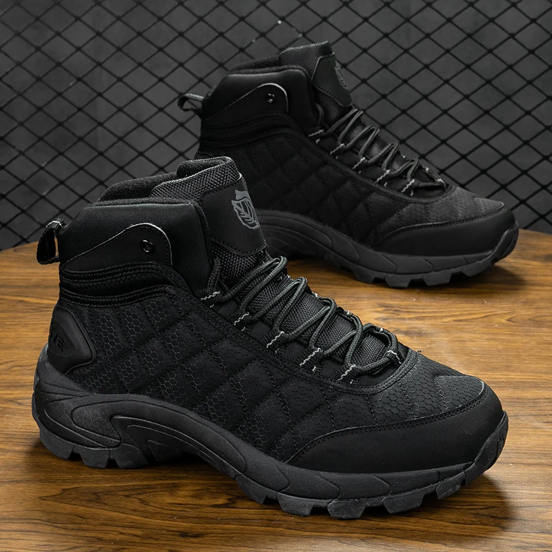 Hiking Shoes Men Winter Mountain Climbing Trekking Boots Top Quality Outdoor Waterproof Anti-slip Trekking Mountain Shoes